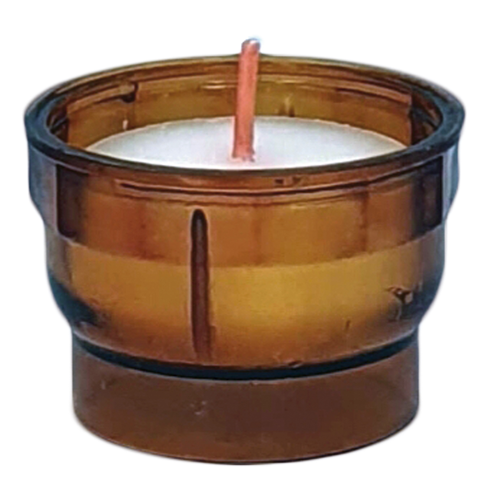 Mehrweg Opferlicht bernstein, VE 300