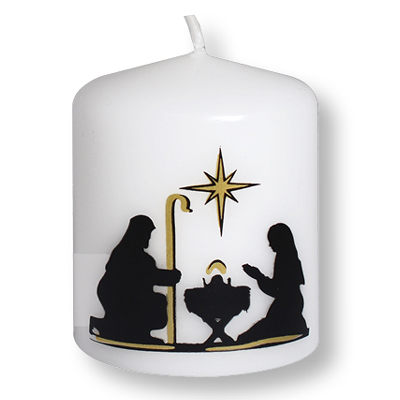 Weihnachtskerze "Josef und Maria "