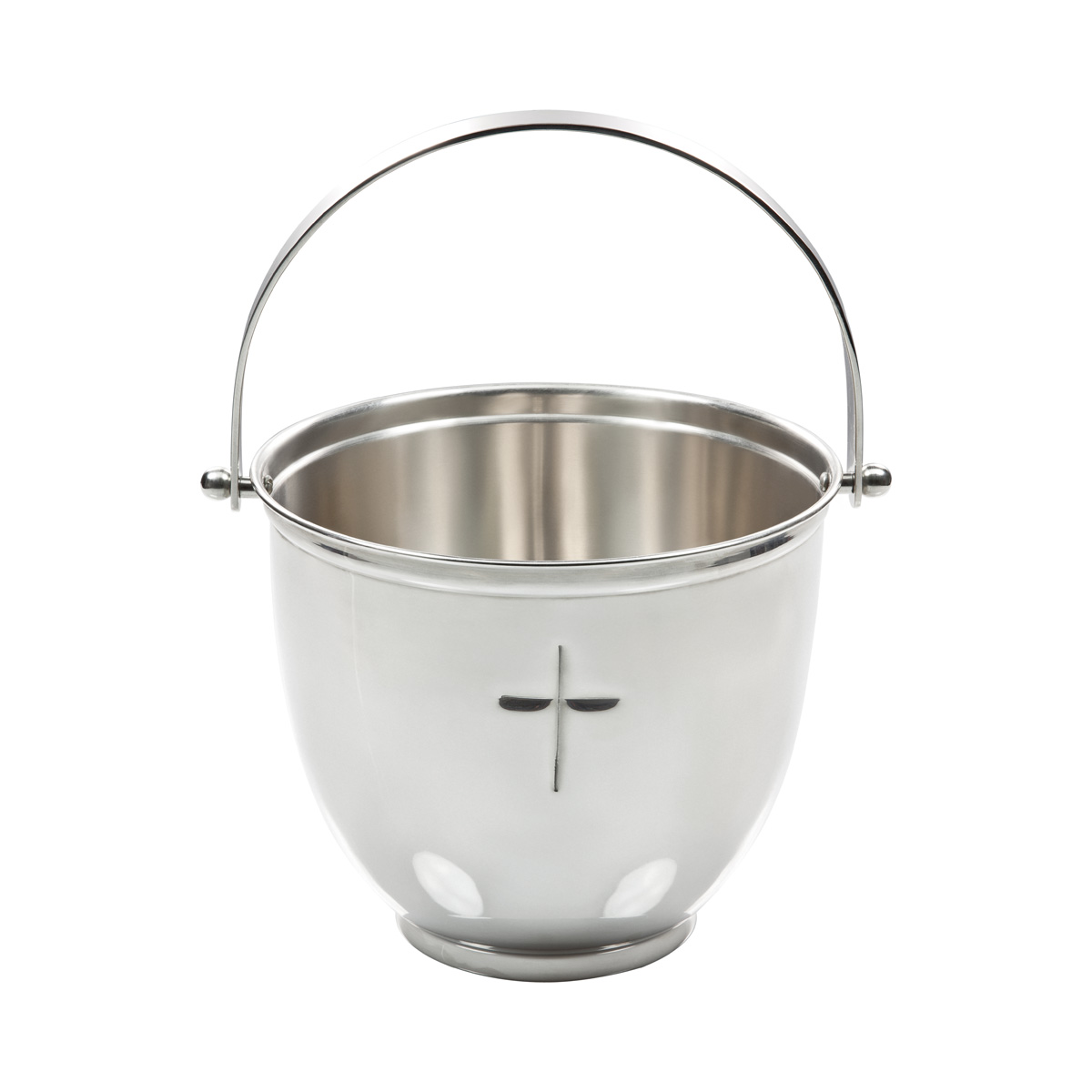 Weihwasserbehälter vernickelt,