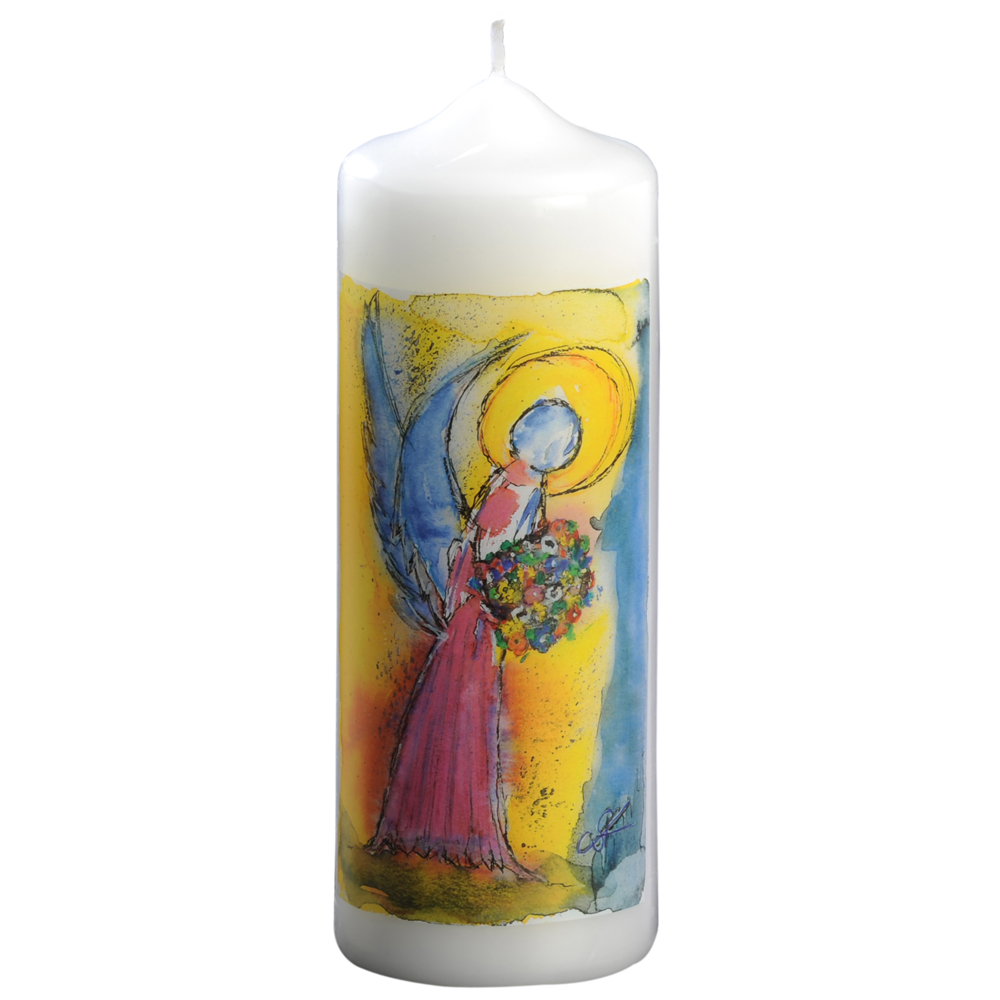 Weihnachtskerze mit Engel