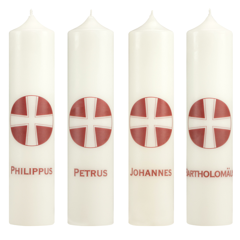 Apostelkerzen-Set mit Kunstdruck