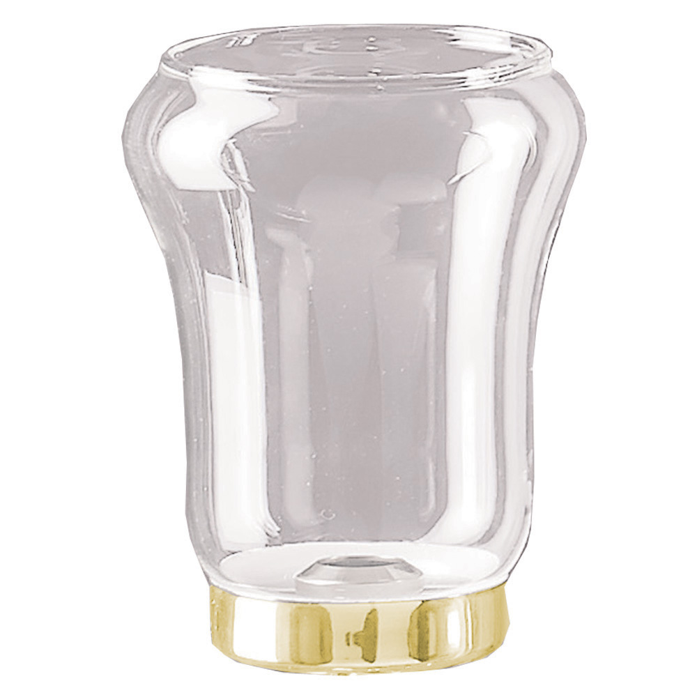 Flambeauxglas Tulpenform Messing