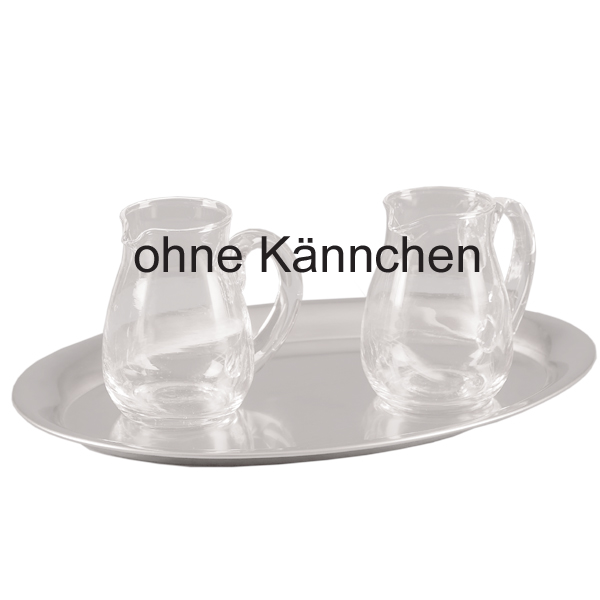 Tablett aus Edelstahl