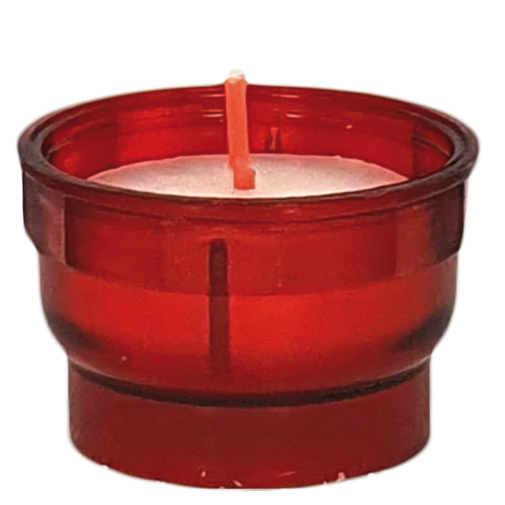 Mehrweg Opferlicht rot, VE 300