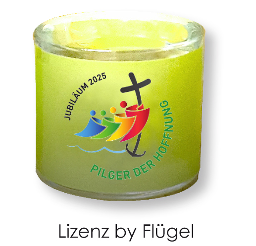 Heiliges Jahr Kerze, Windlichtglas