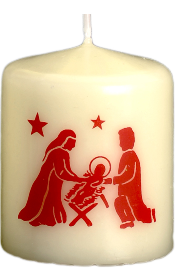 Weihnachtskerze "Heilige Familie"