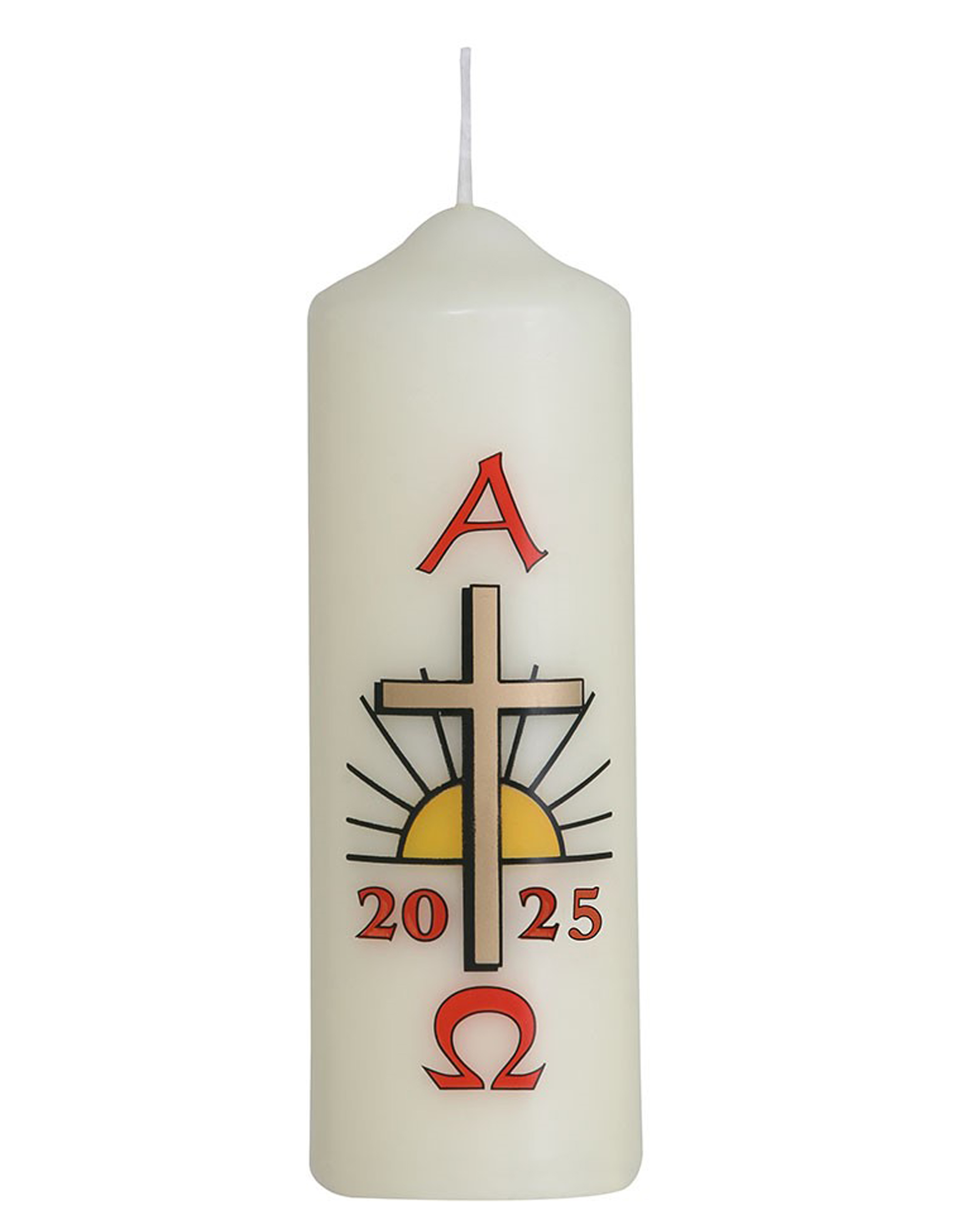 Ostertischkerze 4-fbg bedruckt mit Zahl
