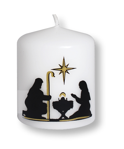 Weihnachtskerze "Josef und Maria "
