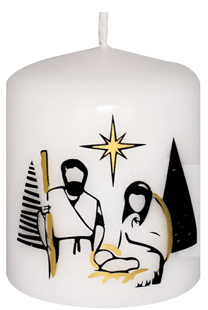 Weihnachtskerze "Josef und Maria "