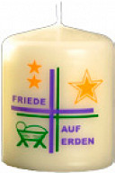 Weihnachtskerze "Friede auf Erden"