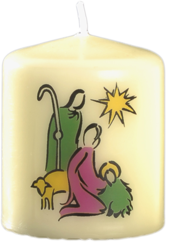 Weihnachtskerze "Krippe"