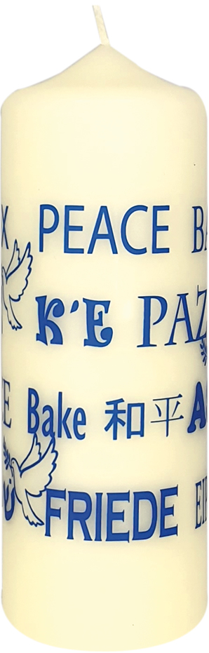 Friedenskerze mehrsprachig 170/60